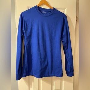 Mens Small Blue Long sleeve crew neck t shirt tshirt galaxy
